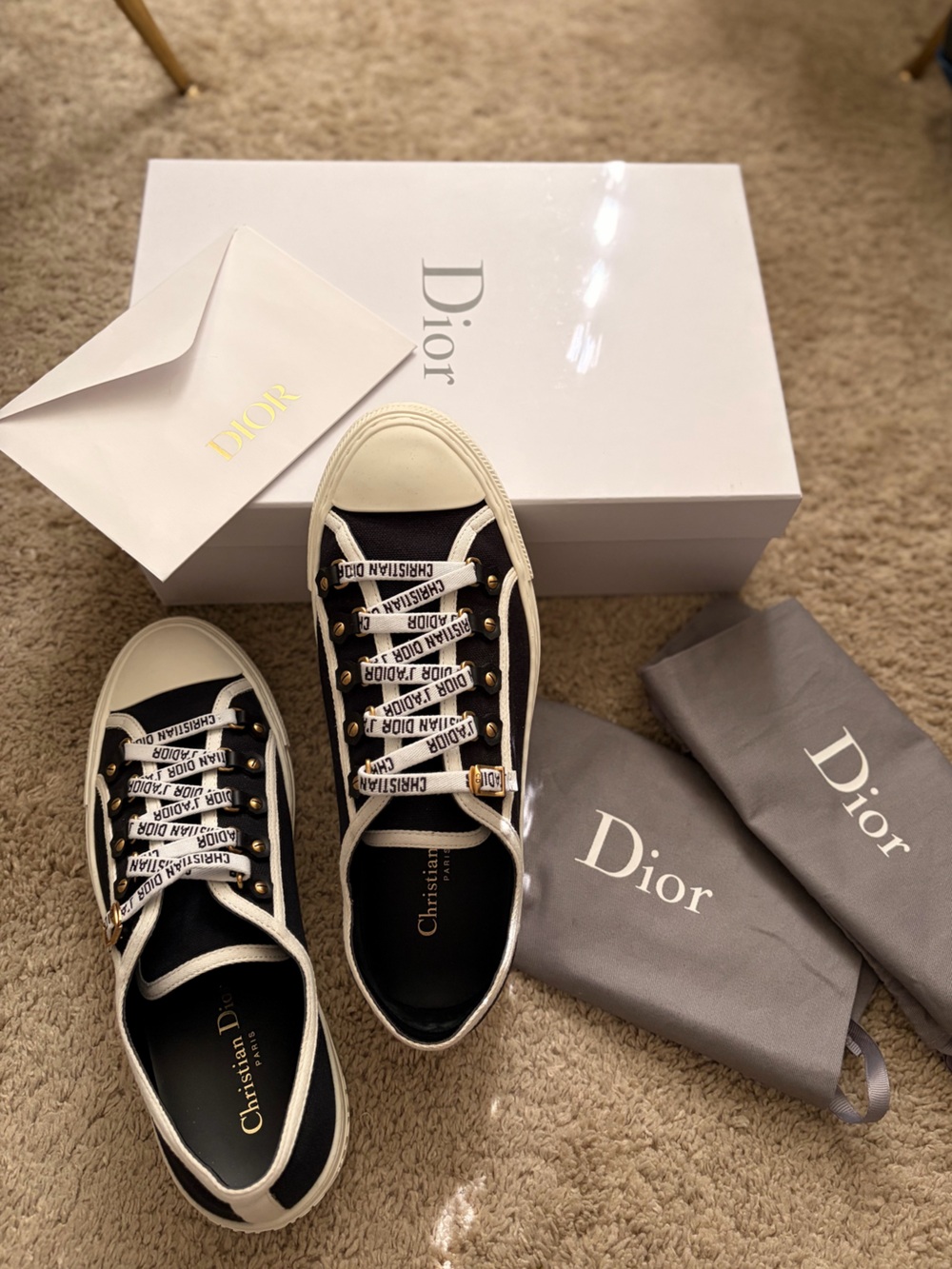 Walk n Dior low-top sneaker canvas - Black size 40.5